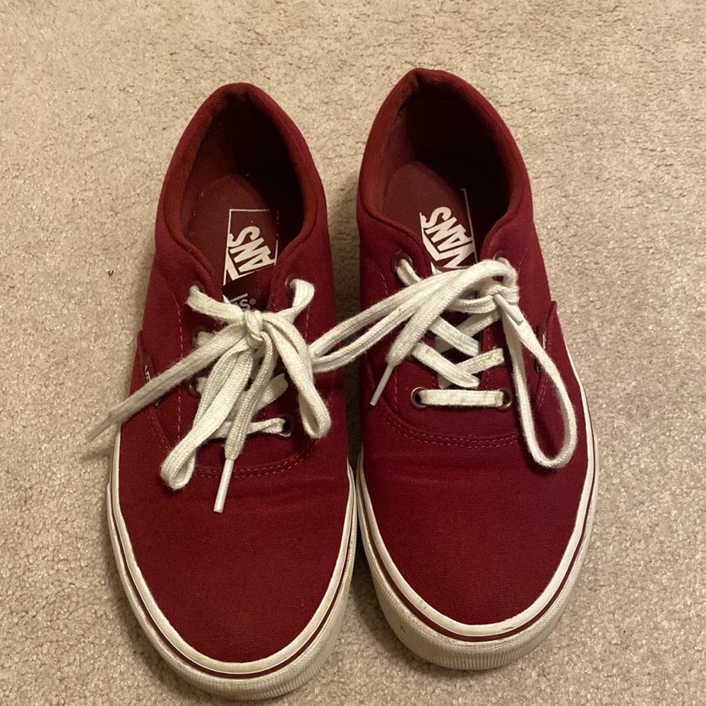 Low Rise Burgundy Vans